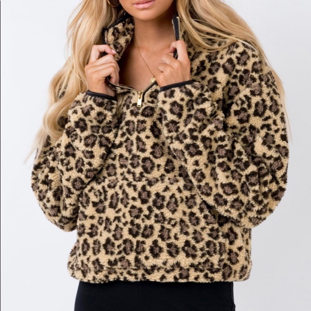 princess polly "Leda Leopard" jacket